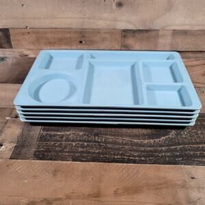 Prollon 9854 Blue Divider Plates 6 sections Rectangular 16"L X 9"W